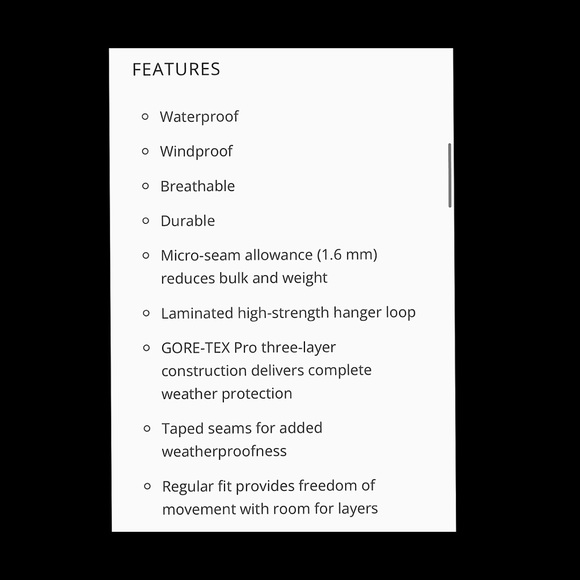 (SOLD) Arc'teryx Sidewinder Jacket (Gore-Tex Shell) 24k Black XL (Mens) - Picture 6 of 16